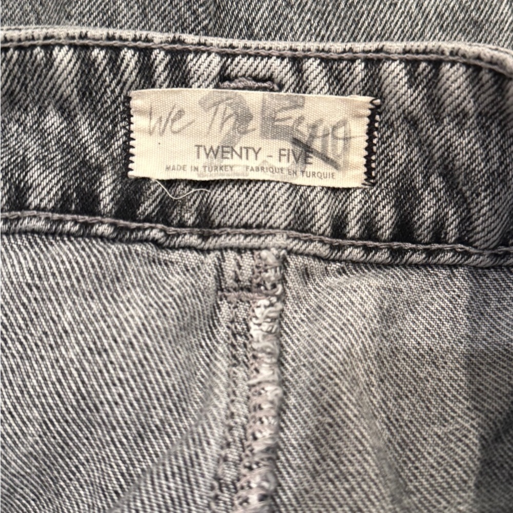 Free People Sidney Black washed denim midi skirt 25 NWOT - Picture 9 of 12